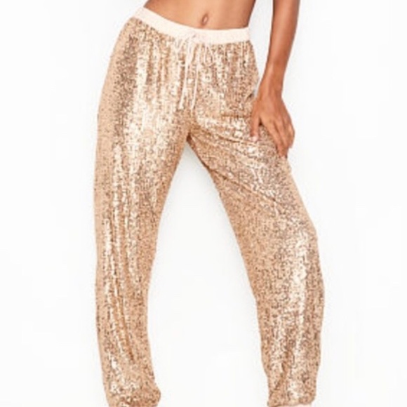 Victoria's Secret Pants - Victorias Secret sequined jogger bling lounge pant
